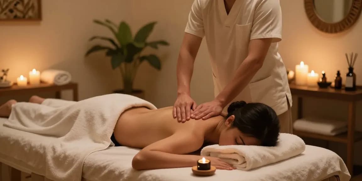 구리출장마사지 session with a therapist providing premium Swedish massage in a tranquil setting.