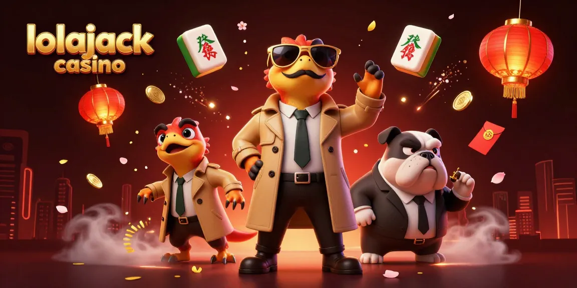 Experience the thrill at lolajack casino with fun casino-themed characters and vibrant game elements.