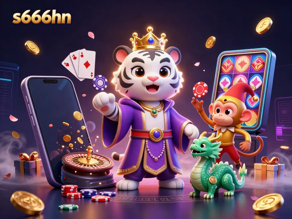 Experience excitement at s666hn with a dynamic casino illustration depicting alluring casino elements.