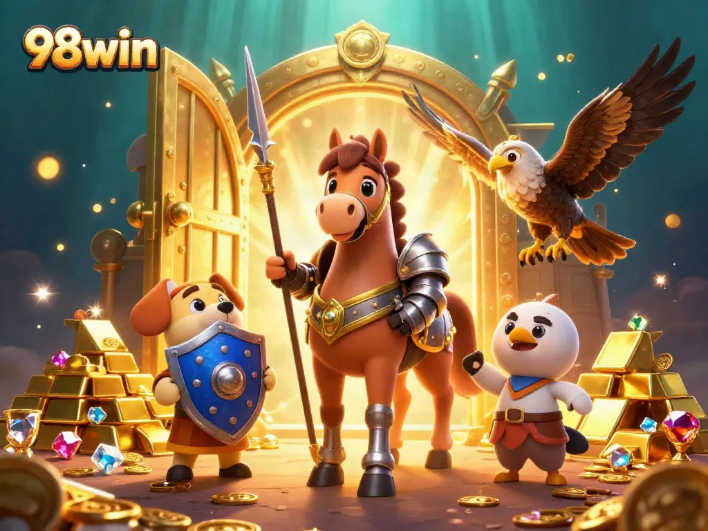 Win big with 98win by exploring a vibrant medieval casino adventure full of treasures!