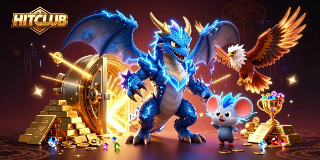 Experience the thrill of HITCLUB with dazzling treasures and vibrant gaming elements.