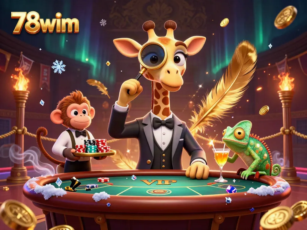 Experience dynamic casino action with the whimsical characters in 78wim's online gambling environment.