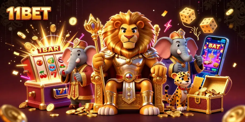 Experience thrilling wins with 11BET's vibrant casino scene featuring exciting slot action.