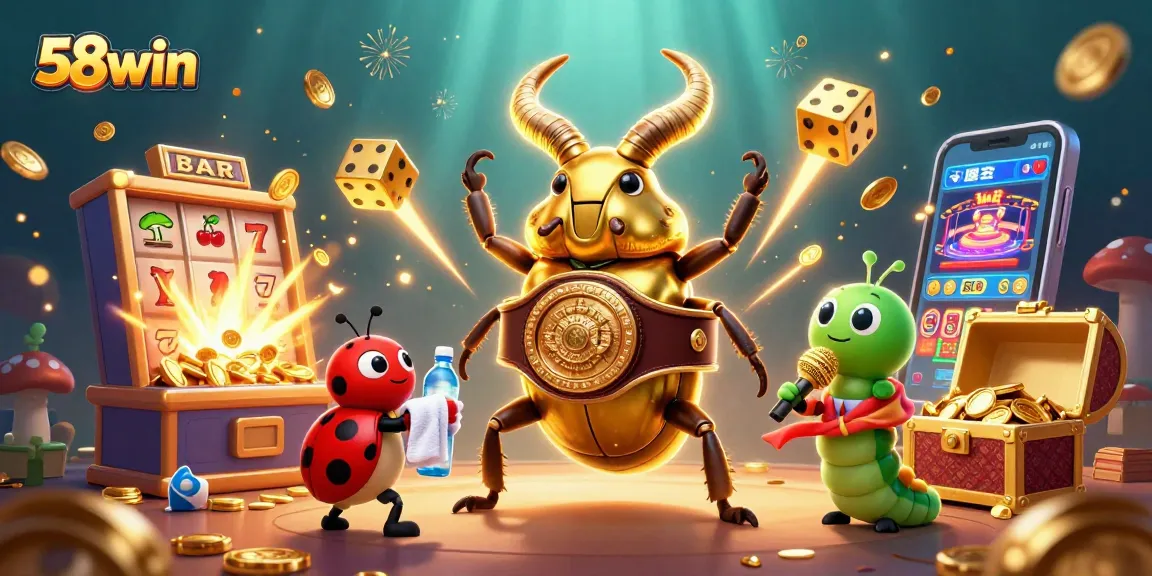 Experience exhilarating gaming at 58win with vibrant casino elements, jackpot thrills, and colorful actions.