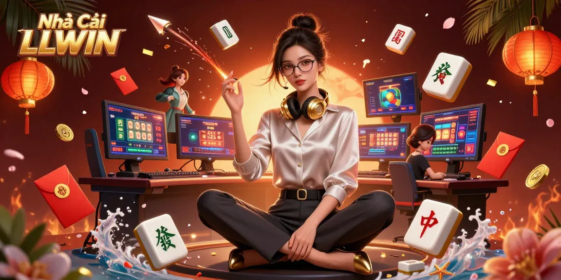 Experience thrilling gameplay at Nhà Cái LLWIN with vibrant 3D illustrations and casino elements.