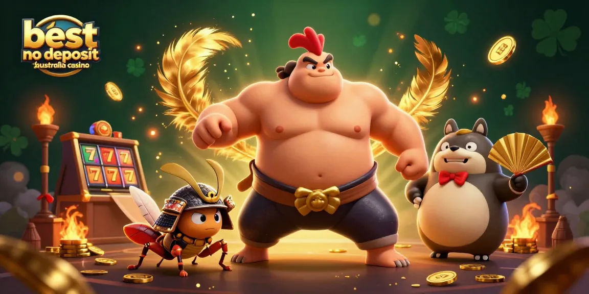 Engage with the best no deposit bonuses australia casino in an electrifying 3D scene featuring unique characters.