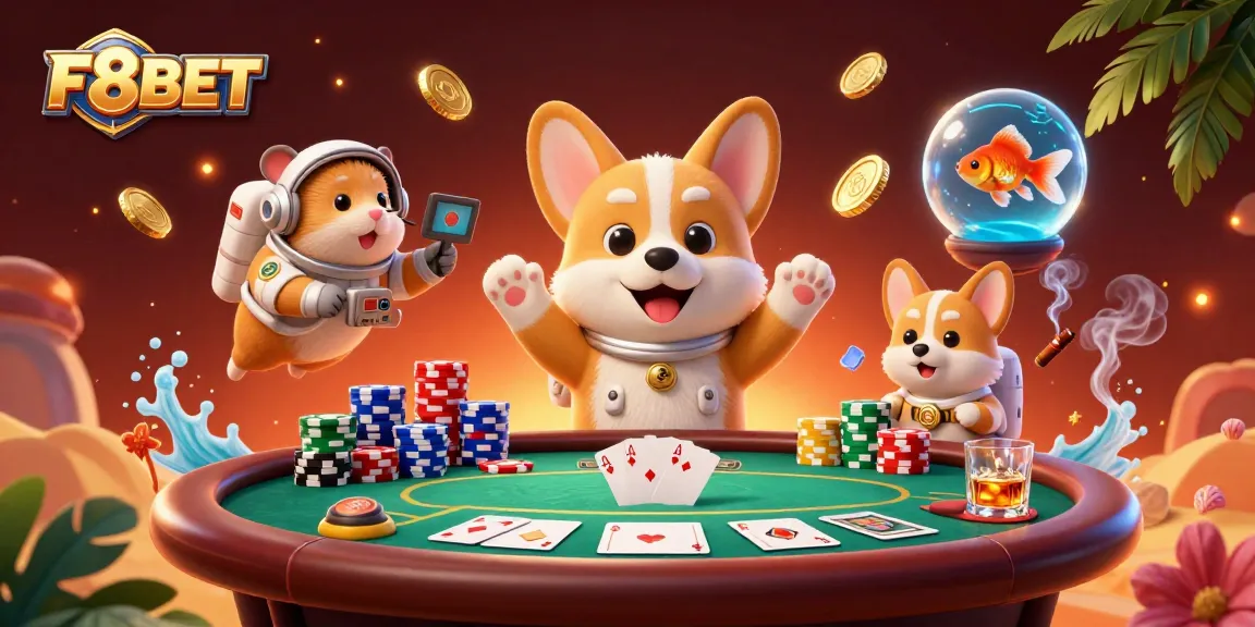 Experience fun at F8BET’s galactic casino with playful characters and dynamic game elements.